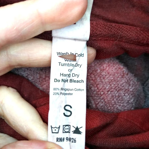 The Mountain Dinosaur Red & Black Tie Dyed Saint Louis Zoo Souvenir Hoodie - Picture 9 of 10